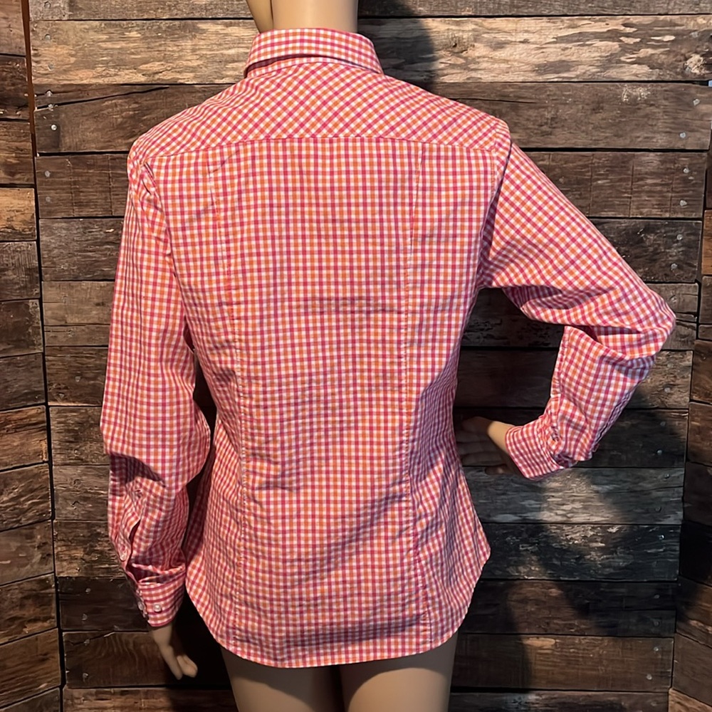 💰BOGO FREE Checked Button Down Top with Embroidered Horse Emblem - Picture 3 of 8